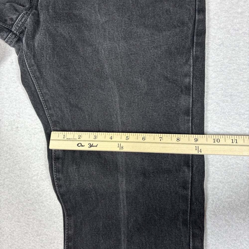 Levis 517 Mens Bootcut Jeans Faded Black Denim Pants 33x29 *Hemmed* Starched - Picture 15 of 15